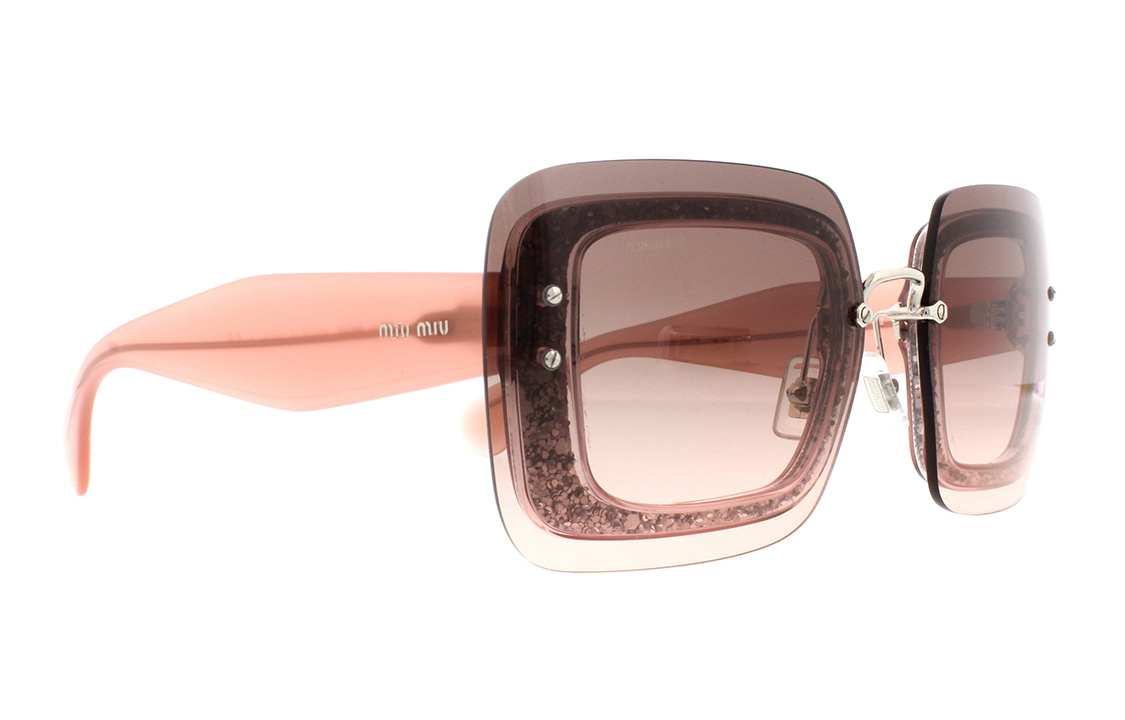 Details for MIU MIU Cermin Mata Hitam Persegi Berkilau SMU01REUEU-F01E2