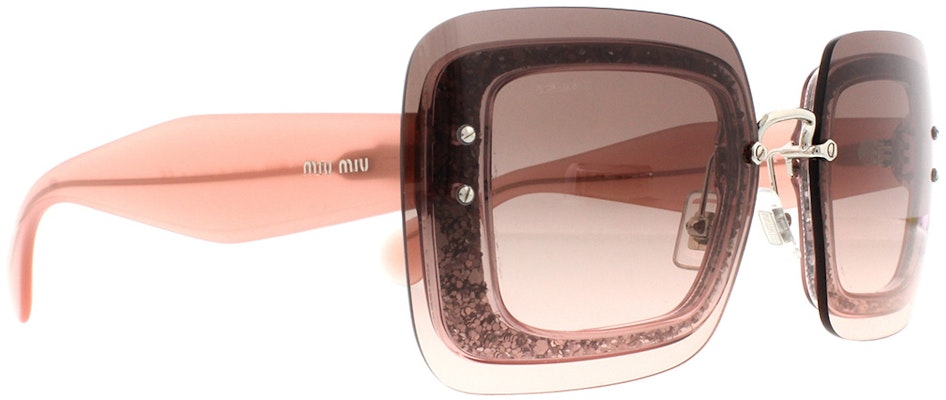 MIU MIU Cermin Mata Hitam Persegi Berkilau SMU01REUEU-F01E2 Details for MIU MIU Cermin Mata Hitam Persegi Berkilau SMU01REUEU-F01E2