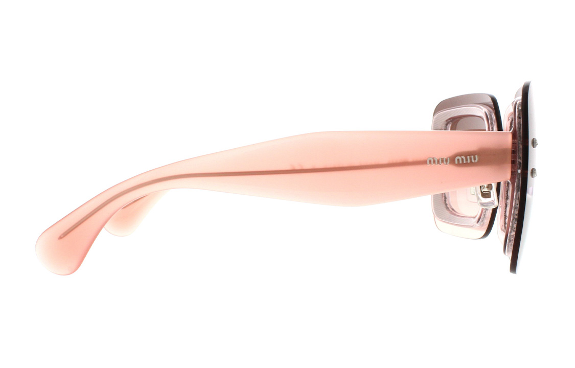 Sizing MIU MIU Cermin Mata Hitam Persegi Berkilau SMU01REUEU-F01E2