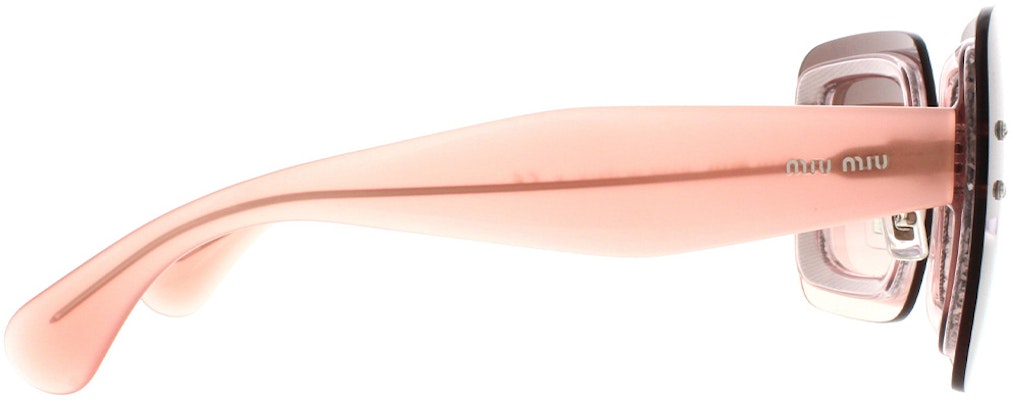 MIU MIU Cermin Mata Hitam Persegi Berkilau SMU01REUEU-F01E2 Sizing MIU MIU Cermin Mata Hitam Persegi Berkilau SMU01REUEU-F01E2