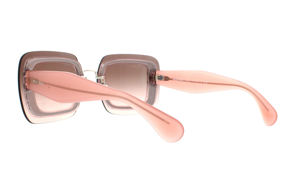 Cheap MIU MIU Cermin Mata Hitam Persegi Berkilau SMU01REUEU-F01E2