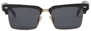 Order MIU MIU Square Sunglasses Black Unisex with Logo Temples SMU10ZE1ABF05S0C054