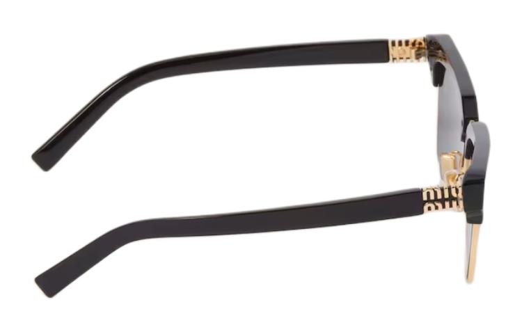MIU MIU Square Sunglasses Black Unisex with Logo Temples, Prescription Lenses Option. SMU10ZE1ABF05S0C054 圖 5