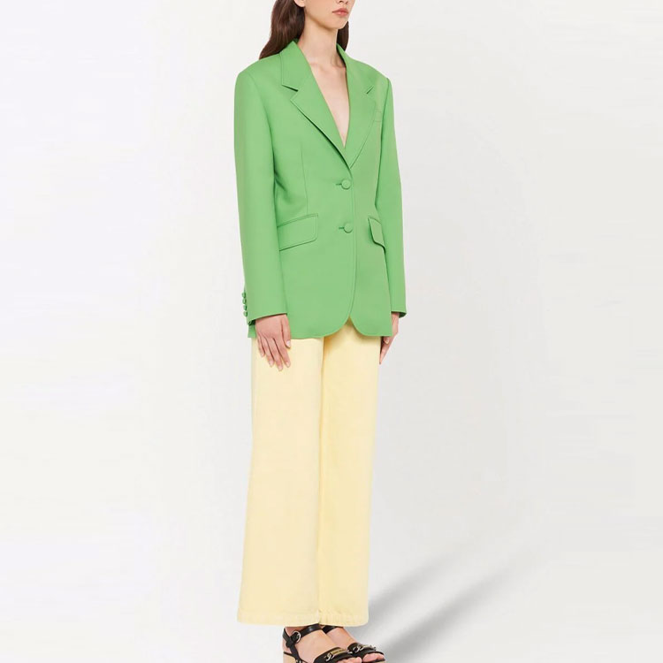Shop Blazer Verde Unisex MIU MIU SS22 de Corte Clásico. MH1701-10DJ-F0225