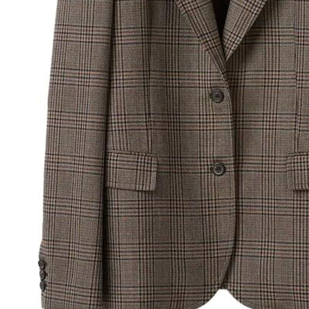 MIU MIU SS23 Brown Plaid Single-Breasted Long Sleeve Blazer Unisex MH1869-13JL-F063M-S-232 圖 7