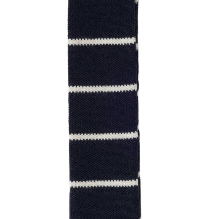 MIU MIU Striped Wool Knit Scarf Unisex Couples Blue 5FS069_2CSE_F022X 圖 3