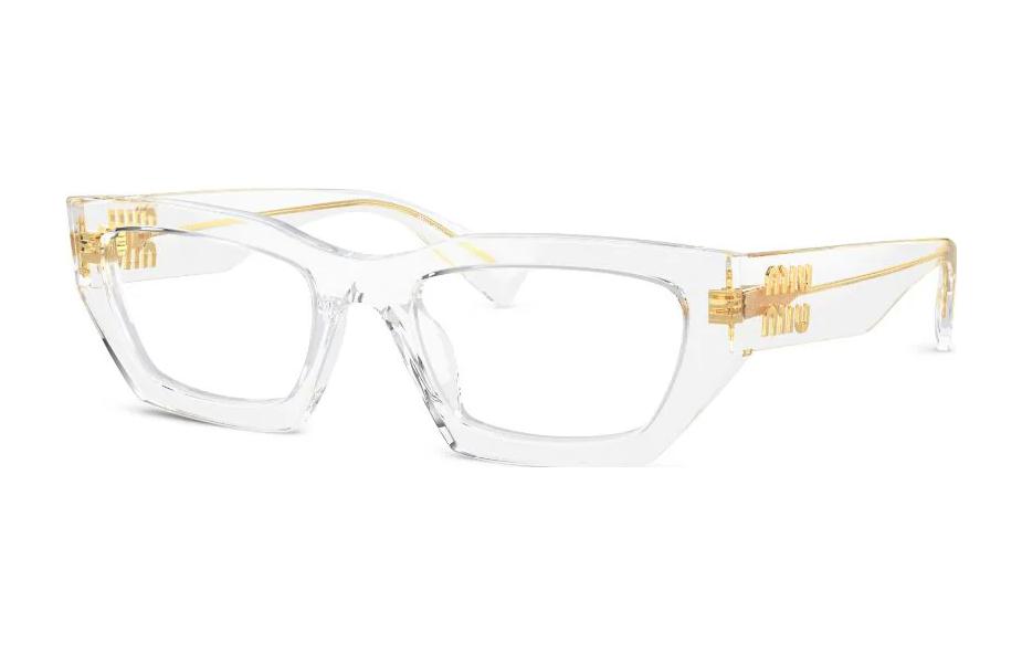 Order Gafas Ópticas Cuadradas Transparente MIU MIU Acetato Blanca. MU03XV2AZ1O1