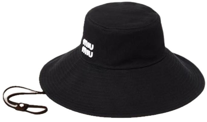 ミュウミュウ ツイル生地 バケットハット ユニセックス カップルスタイル ブラック 5HC220-2DXI-F0967 Buy ミュウミュウ ツイル生地 バケットハット ユニセックス カップルスタイル ブラック 5HC220-2DXI-F0967