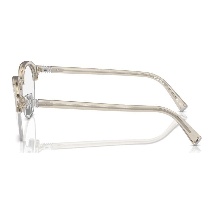 MIU MIU Unisex Irregular Gray Optical Glasses Frame with Metal Letter Logo. MU10XV-12U1O1 圖 3