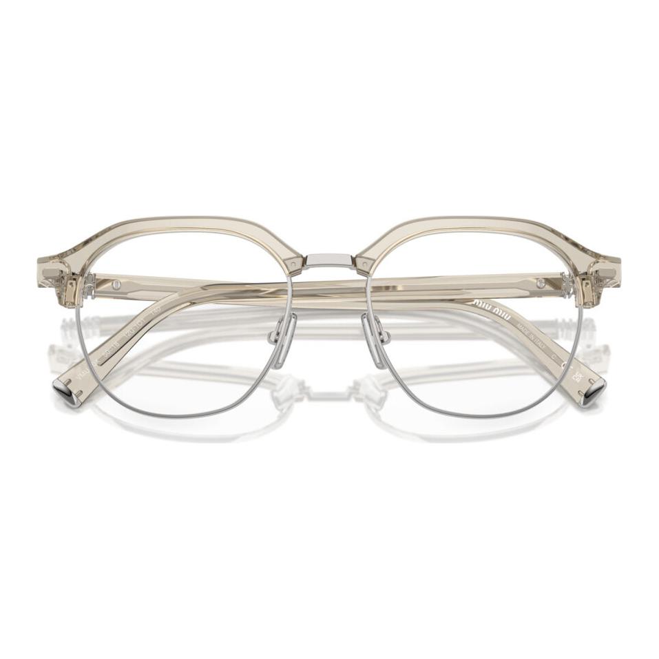 MIU MIU Unisex Irregular Gray Optical Glasses Frame with Metal Letter Logo. MU10XV-12U1O1 圖 6