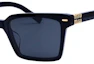 Shop MIU MIU 男女情侣款不规则墨镜金色Logo黑框太阳镜 SMU13Z-F-16K-5S0