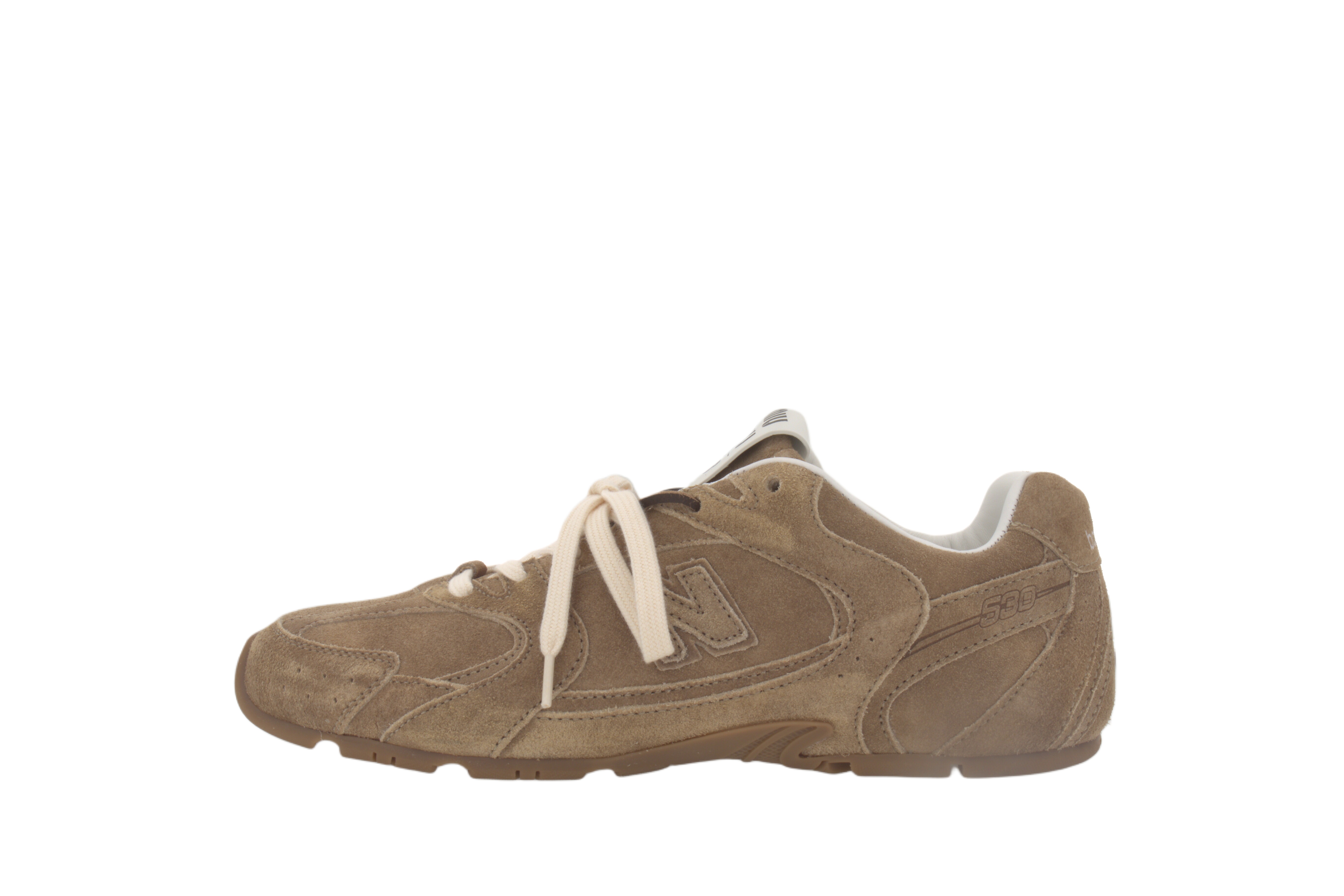 MIU MIU x New Balance 530 Suede Casual Low-Top Sneakers Beige . 5E165E_Z5O_F0379_F_D005