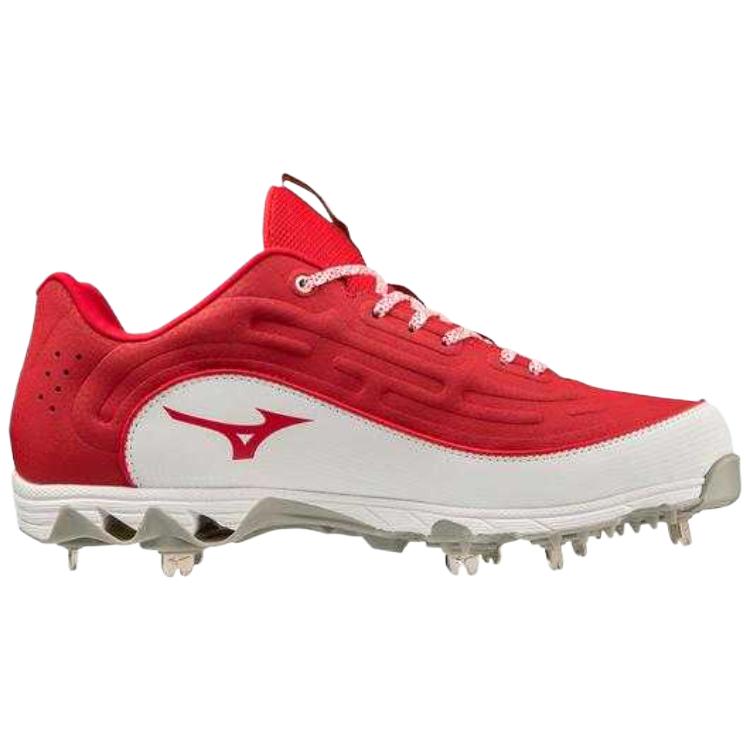Order Mizuno 9-Spike Ambition 3 Laag ''Rood Wit'' 320682-1000