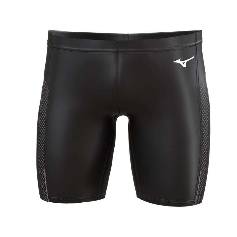 Mizuno  Black Anti-Chlorine Quick-Dry Training Swim Trunks. N2CB1131