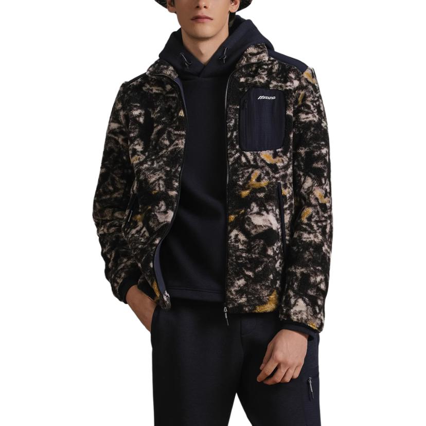 Details for Mizuno Jaket Lengan Panjang Gaya Aktif Hangat Lembut D2CC34M3