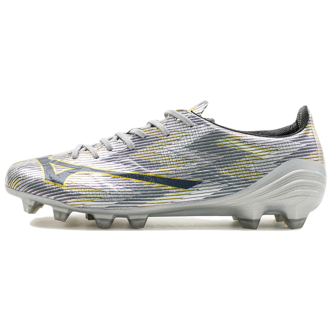 Mizuno Alpha 2 FG Silver Gray Soccer Cleats Anti-Slip Durable Shoes. P1GA256004