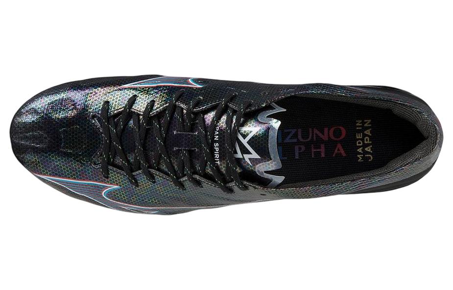 Shop Mizuno 日本人造草坪减震防滑耐磨足球鞋 男女同款 黑紅