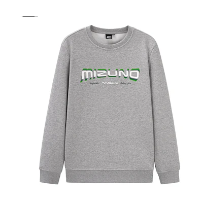 Mizuno Alphabet Printed Fleece Sweatshirt Unisex Outdoor Casual Pullover A2CA2628-1