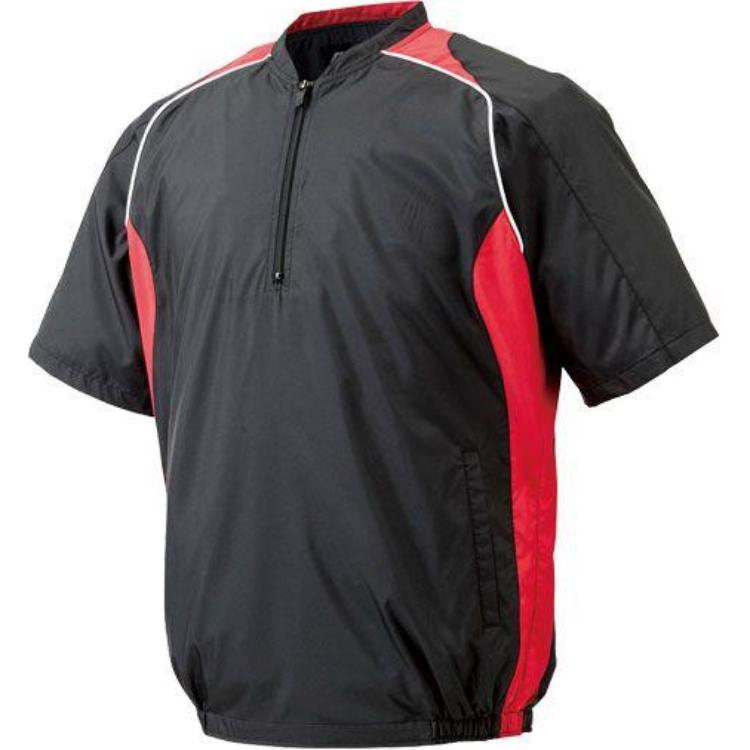 Mizuno Baseball Half-Zip Colorblock Jacket - Black 12JE4V4109