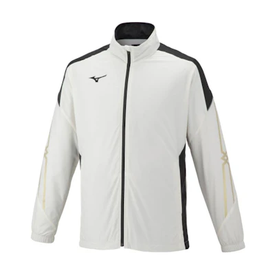 Mizuno Beige Colorblock Zip-Up Jacket Unisex Long Sleeve 12JC7R1014