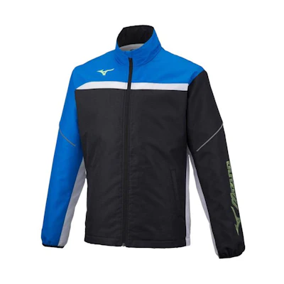 Mizuno Black Color Block Logo Print Zip-Up Jacket 62JE250292
