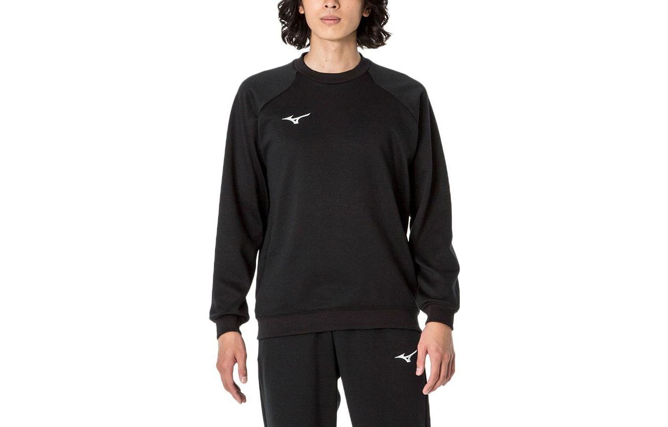 Mizuno Black Crewneck Pullover Long Sleeve Sweatshirt 32MCA17509