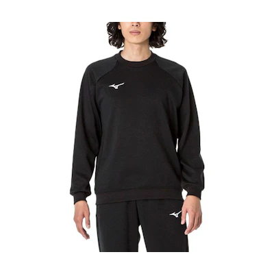 Mizuno Black Crewneck Pullover Long Sleeve Sweatshirt 32MCA17509