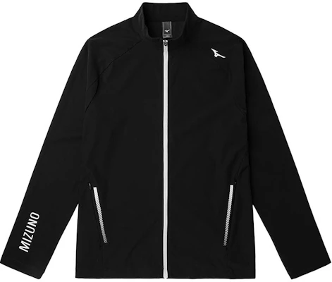 Mizuno Black Full-Zip Logo Print Breathable Jacket with Stand Collar K2CC21A7-09 Buy Mizuno Black Full-Zip Logo Print Breathable Jacket with Stand Collar K2CC21A7-09