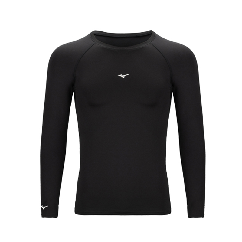 Mizuno Black Slim-Fit Long-Sleeve Training Shirt for Men & Women. P2CC16Z109