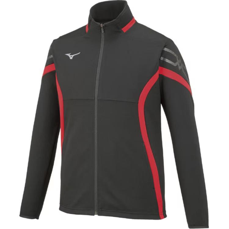 Mizuno Black Slim-Fit Stand Collar Zipper Jacket Without Pockets 32MC111096