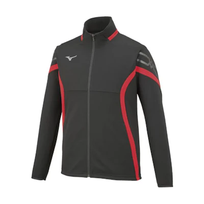Mizuno Black Slim-Fit Stand Collar Zipper Jacket Without Pockets 32MC111096