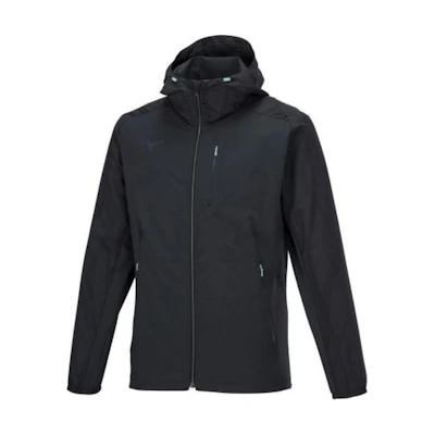 Mizuno Black Solid Color Full-Zip Hoodie Jacket 32MCA010-09