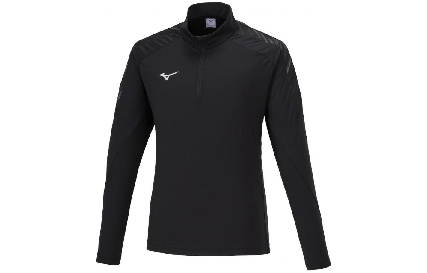 Mizuno Black Solid Half-Zip Long-Sleeve Jacket P2MCA5-16