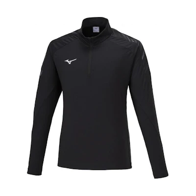 Mizuno Black Solid Half-Zip Long-Sleeve Jacket P2MCA5-16