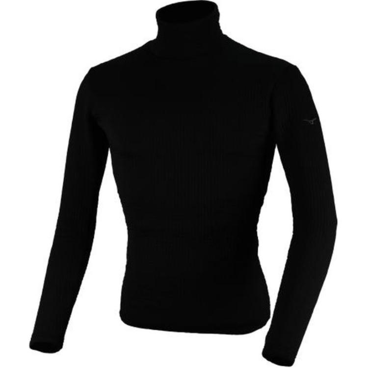 Mizuno Black Solid High-Neck Slim Pullover Long-Sleeve Sweatshirt 52MJ050409