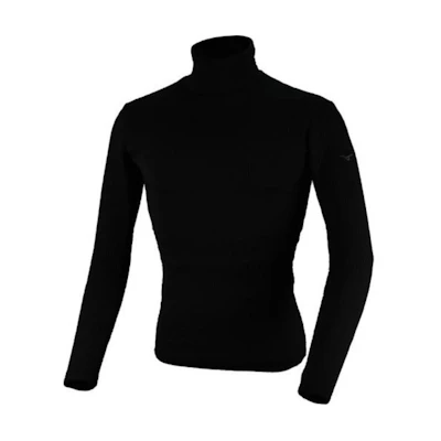 Mizuno Black Solid High-Neck Slim Pullover Long-Sleeve Sweatshirt 52MJ050409