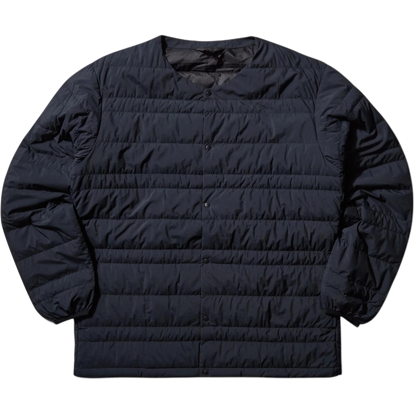 Mizuno Black Solid Round Neck Snap-Button Long-Sleeve Jacket B2GEB550-09