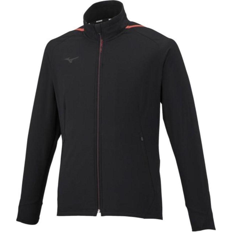 Mizuno Black Striped Zip-Up Track Jacket 32MC2552-09