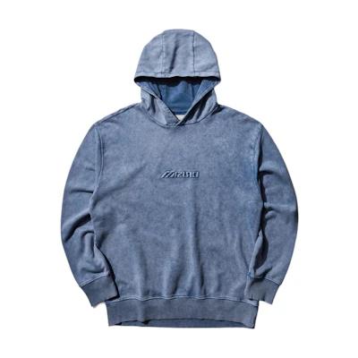 Mizuno Blue Logo Print Pullover Hoodie D2ECB504-07