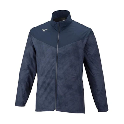 Mizuno Blue Logo Stand Collar Zip-Up Jacket 32ME254112