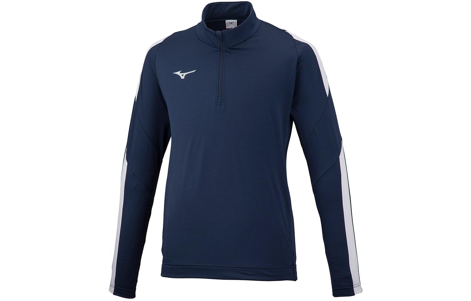 Mizuno Blue Long-Sleeve Logo Pullover Sweatshirt P2MC258014