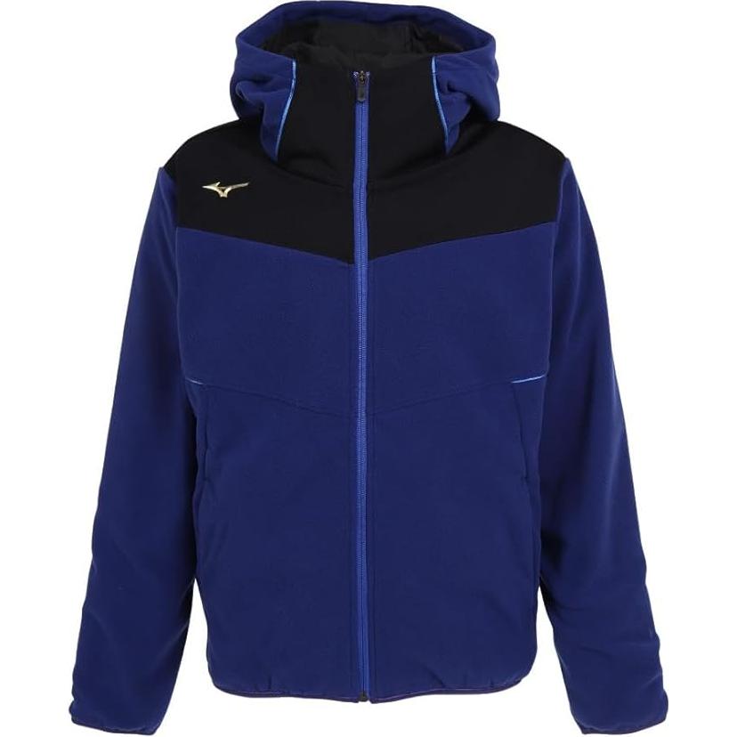 Mizuno Blue Loose Fit Hooded Zip-Up Jacket 12JE2K2716