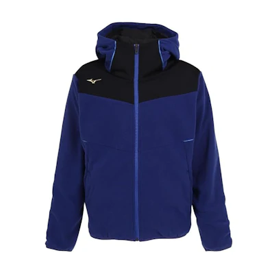 Mizuno Blue Loose Fit Hooded Zip-Up Jacket 12JE2K2716
