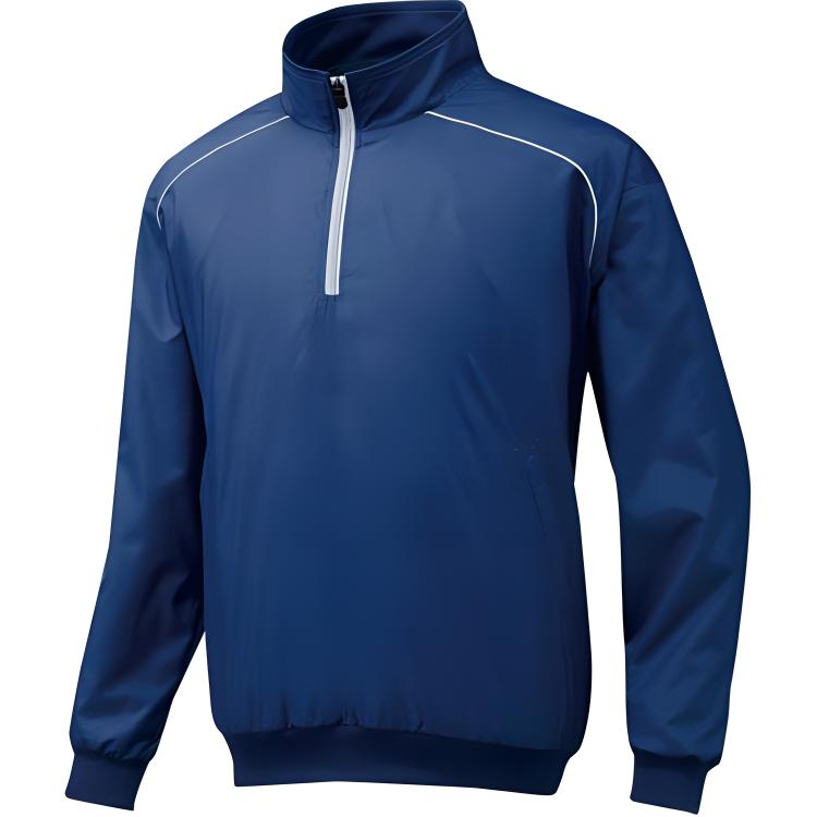 Mizuno Blue Solid Quarter-Zip Long Sleeve Jacket 12JE5V44-14