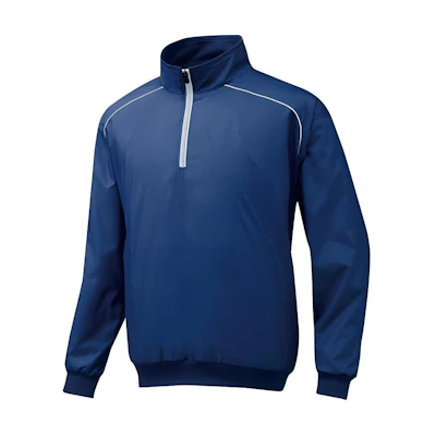 Mizuno Blue Solid Quarter-Zip Long Sleeve Jacket 12JE5V44-14