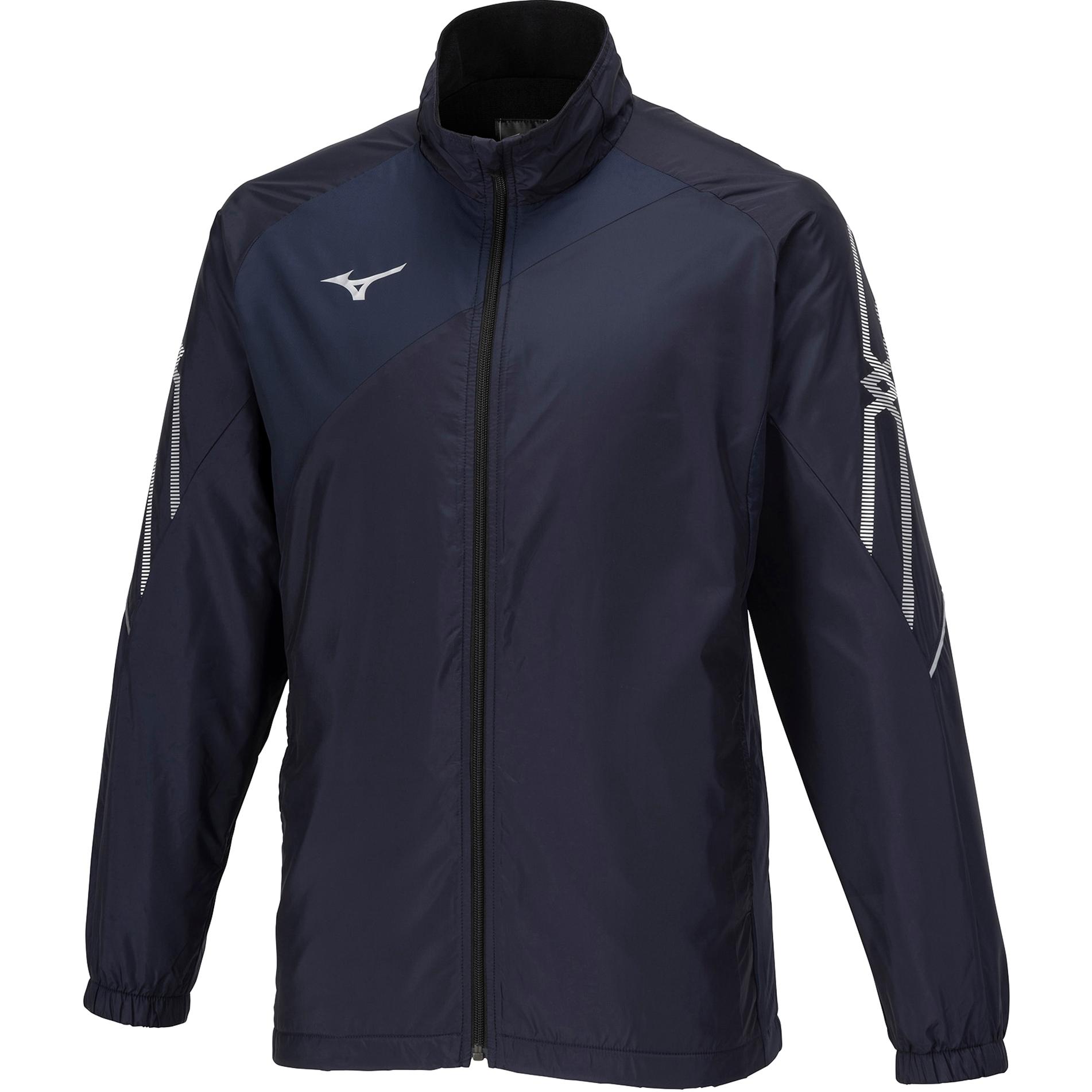 Mizuno Blue Unisex Zip-Up Stand Collar Loose-Fit Jacket 32MEA63111