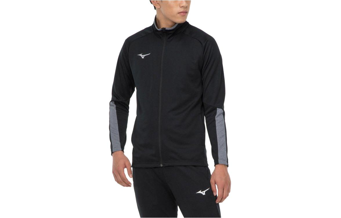 Mizuno Blue Zip-Up Stand Collar Jacket Long Sleeve Casual Wear 32MC116009