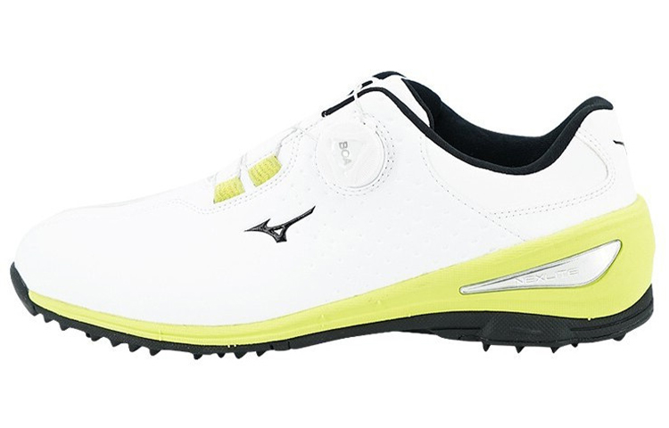 Mizuno BOA Golf Shoes 'White Yellow' 51GM192035