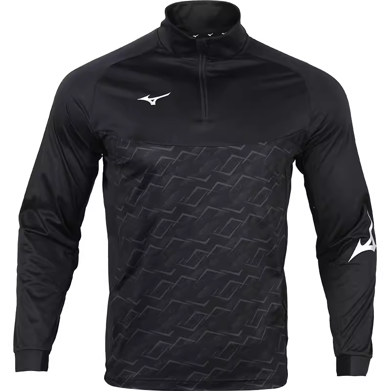 Mizuno Breathable Pullover Long-Sleeve Sweatshirt Gray/Black P2CC19Z190