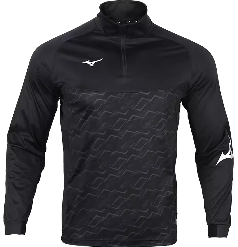 mizuno-breathable-pullover-long-sleeve-sweatshirt-gray-black-p2-cc-19-z190